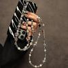 Leopardenmuster Kristall Handy-Lanyard Mit Stilvollen Funkelnden Strasssteinen Für Damen Und Herren