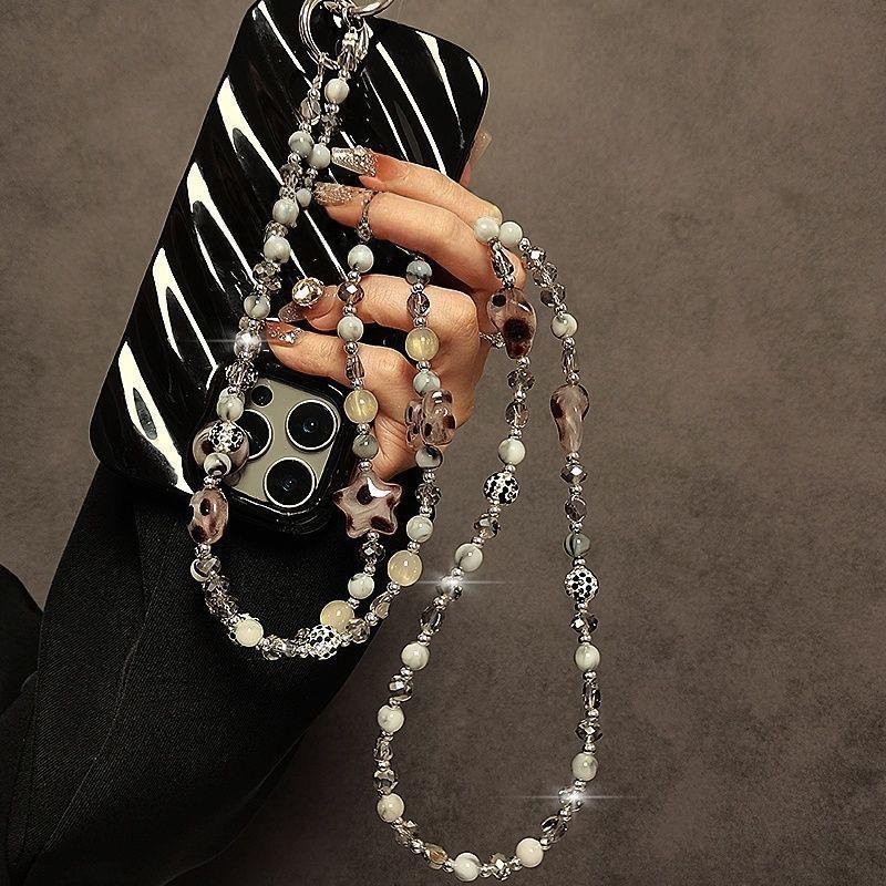 Leopardenmuster Kristall Handy-Lanyard Mit Stilvollen Funkelnden Strasssteinen Für Damen Und Herren