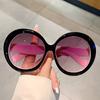 Oversized Ronde Grote Montuur Zonnebril Dames Heren Luxe Merk Designer Zonnebril Vintage Punk Populair Bril Roze Tinten