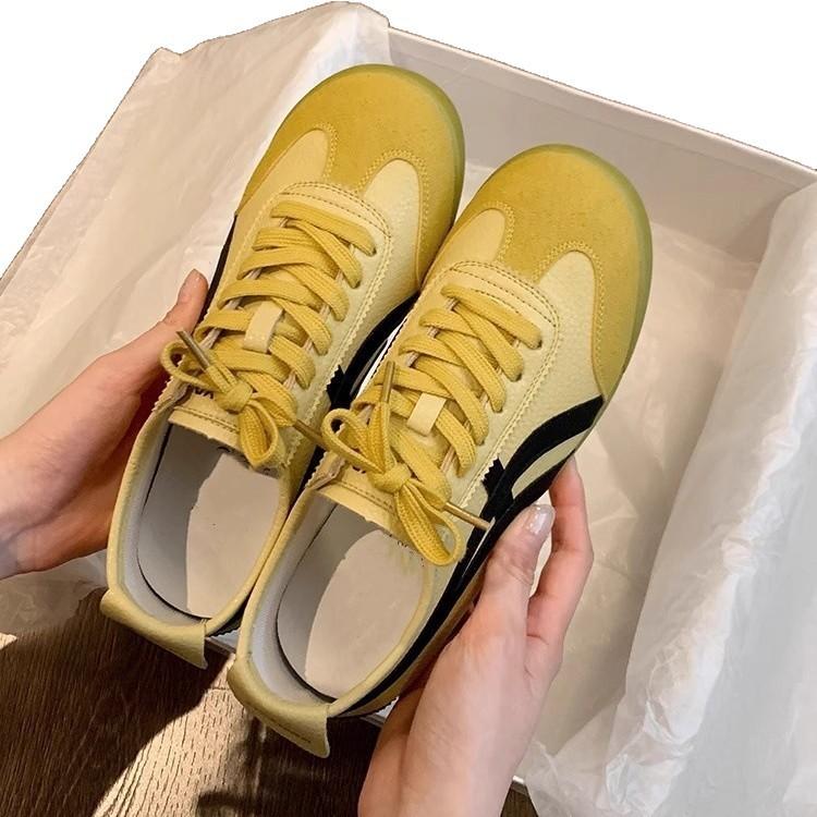 Fashion Retro Lightweight Versatile Flat-bottomed German Training Shoes Women's 2025 New Summer Soft-soled Sports Forrest Gump Board Shoes