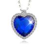 Europäisch-Amerikanische Ozean-Serie Blaues Titanic-Herz-Halskette Modeschmuck Zubehör für Damen