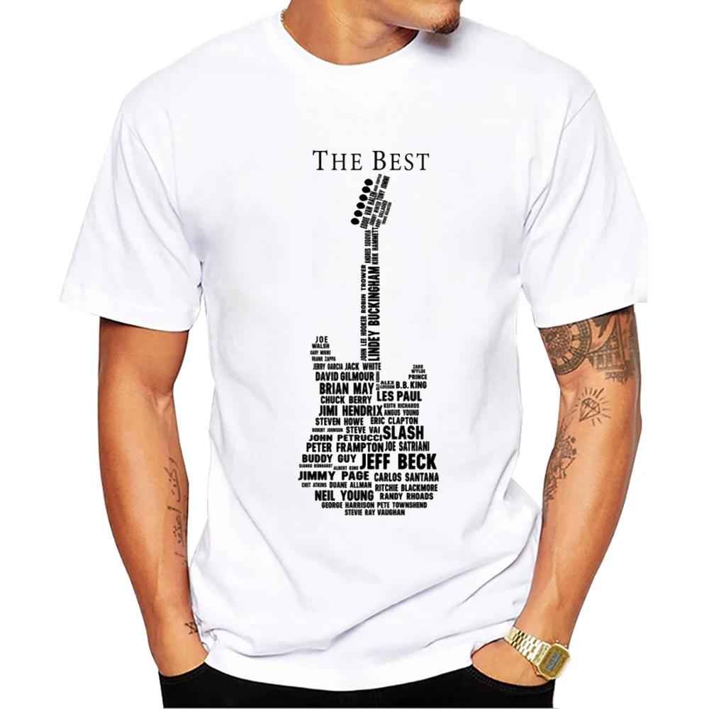 TEEHUB Vintage Guitar Perfect Musician Printed Men T-Shirt Short Sleeve Street Tshirts Funny T Shirts Cool Essential Tee