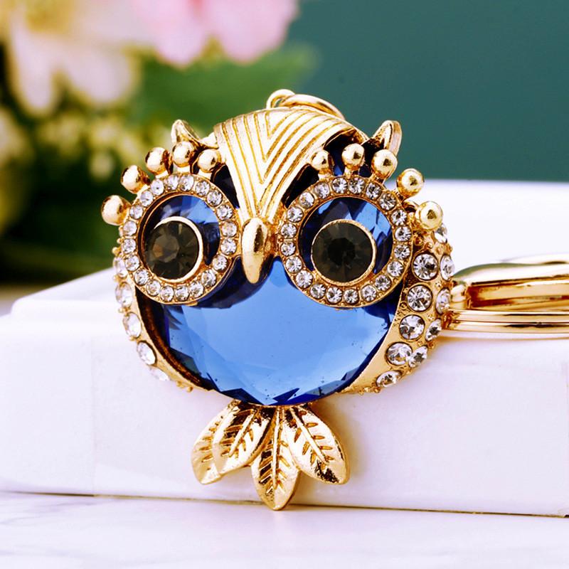 Adorable Crystal Owl Keychain Fashionable Keyring For Women Unique Gift Accessory