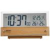 Clock SQ782B Digital Alarm Clock (Light Brown Wood Grain)