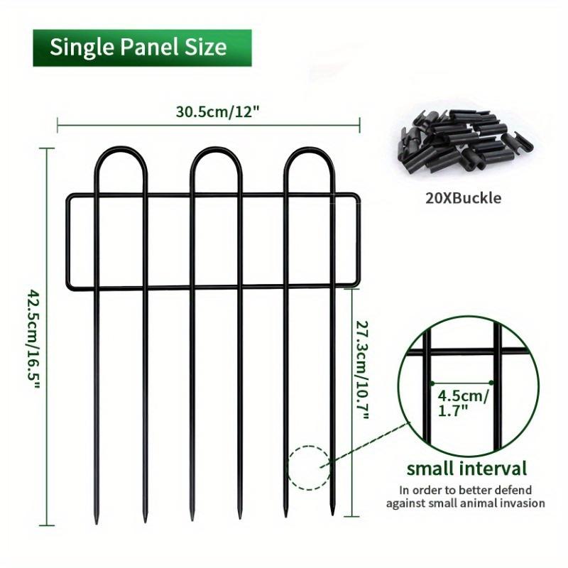 10pcs Anti-Climbing Metal Lawn Fence Outdoor Garden Green Belt Isolation Railing Animal Barrier Border Fencing Panels
