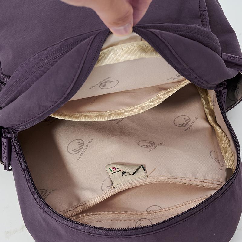 Solid Color Backpack Student Schoolbag Travel Bag Women's Lightweight Backpack