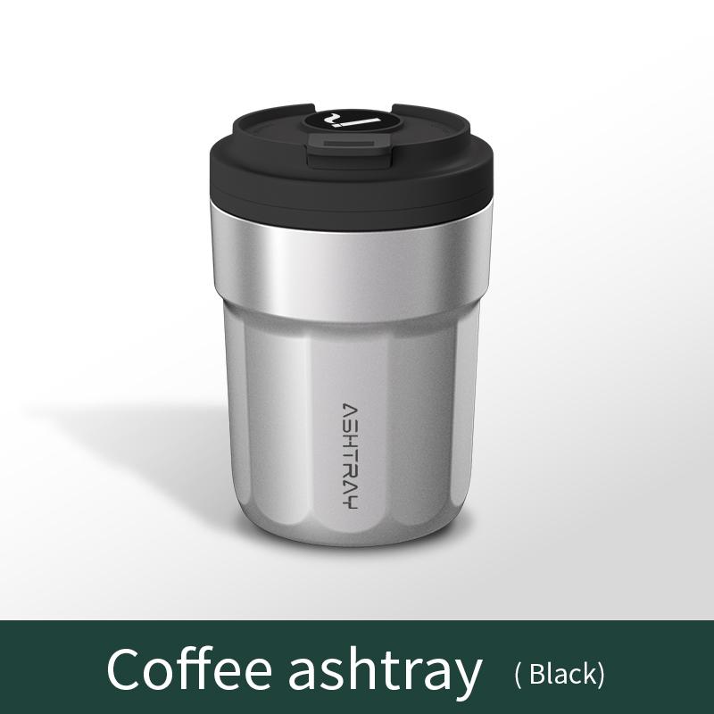 Car Coffee Cup Style Ashtray Garbage Coin Storage Cup Container Cigar Ashtray Holder Metal Lining & ABS Shell Car LED Ashtray
