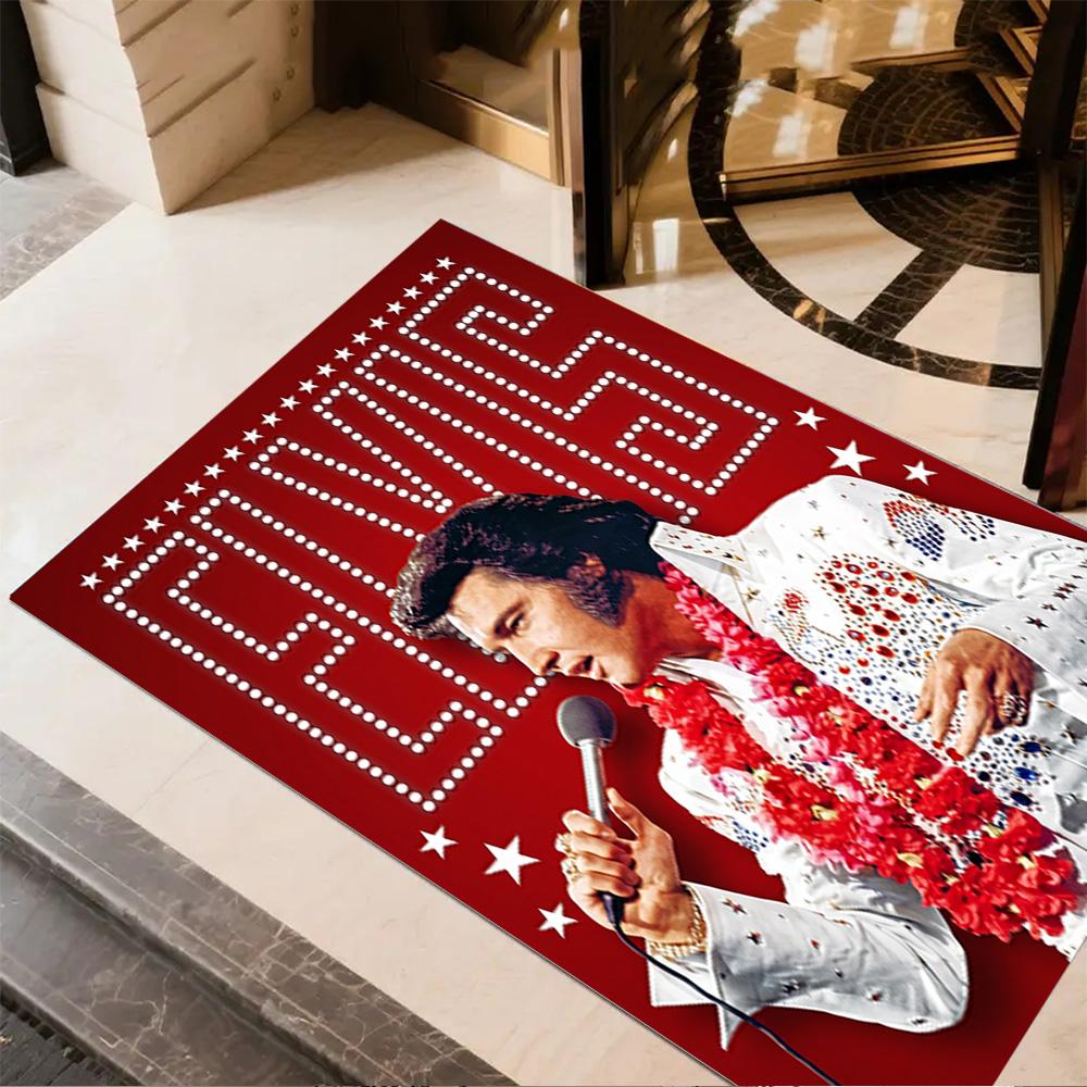 Elvis Presley Performance Floor Rug Office Rug Design for Entryway Game Room Living Rooms Kitchen Antislip Carpet Office Home Decor