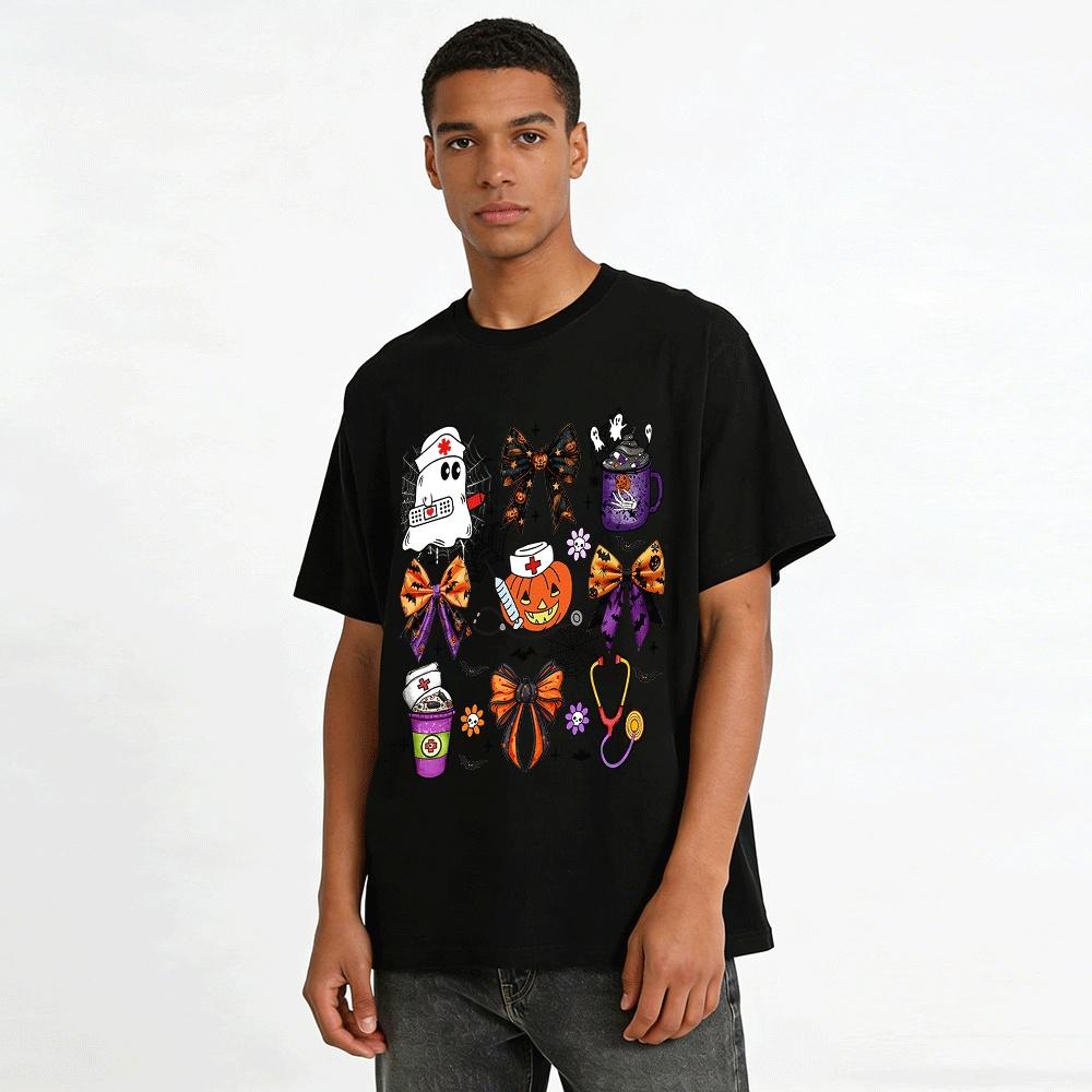 Halloween Medical Themed Fun Print Top Pure cotton T-shirt