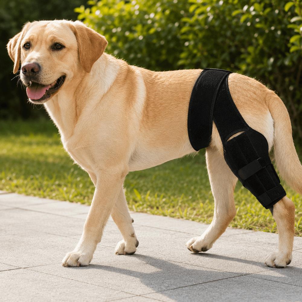 Verstellbare Hundekniebandage Flexibles Anti-Leck-Beinfixierungsband Atmungsaktives Verschleißfestes Haustierbein-Stützgelenkschutz
