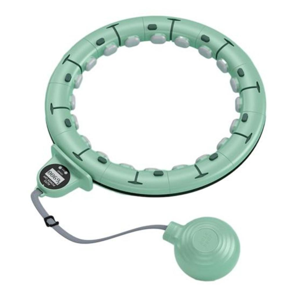 Weighted Infinity Smart Fitness Hoop 24 Detachable Knots Weight Hoop with Counter Women Weight Loss Hoop 2-in-1 Abdomen Fitness Message Equipment
