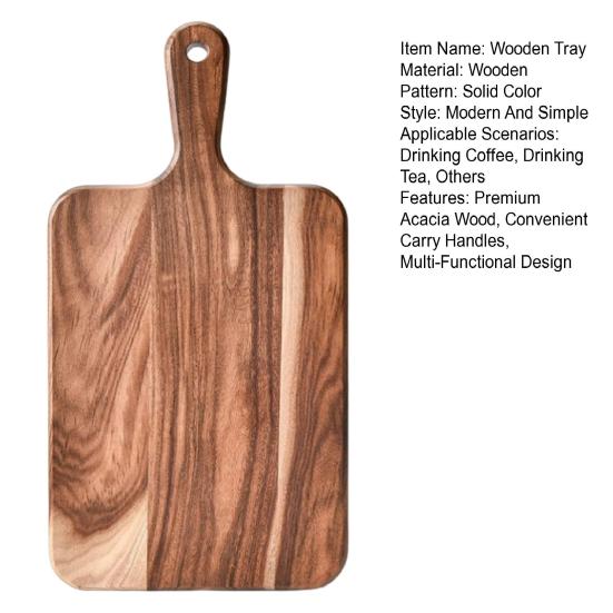 Planche à découper en bois avec poignée Planche à découper en bois robuste pour charcuterie pour viande, fromage, légumes, pain Planche de service de cuisine polyvalente