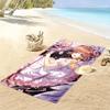 Anime Sakura Print Beach Towel, Large Soft Quick Dry Towel for Beach Camping Swimming
