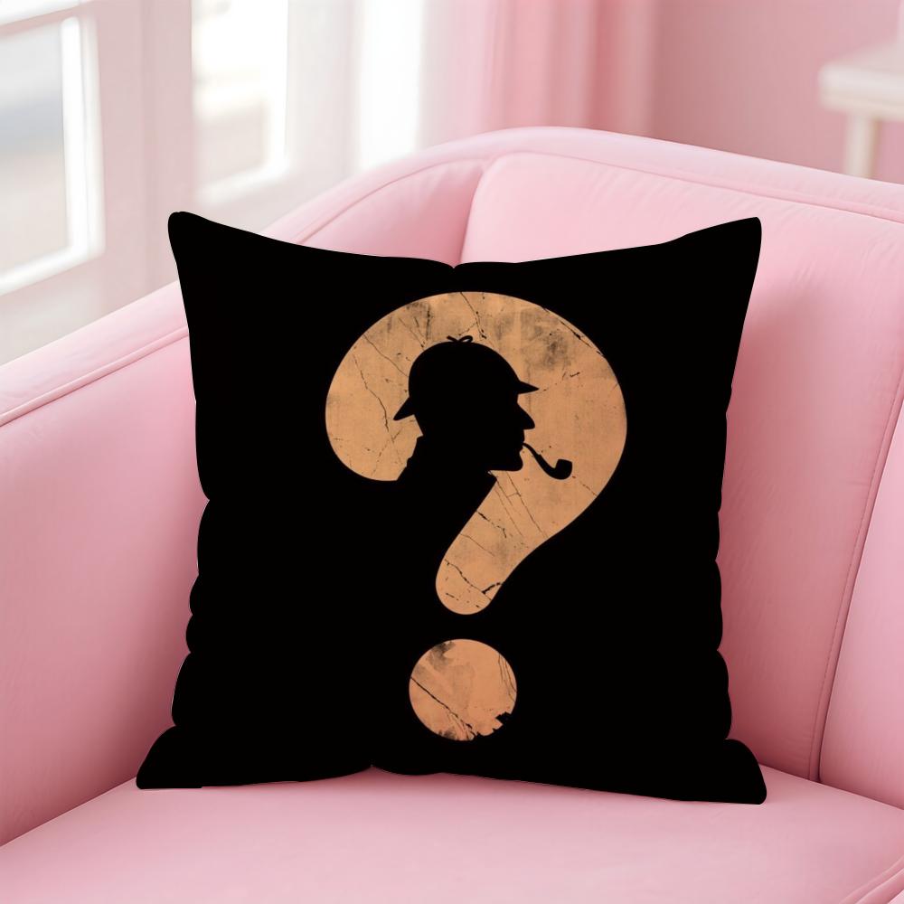Classic British TV Series SSherlock HHolmes Cushion Cover Pillow Case Soft Skin Friendly Fabric Concealed Zipper