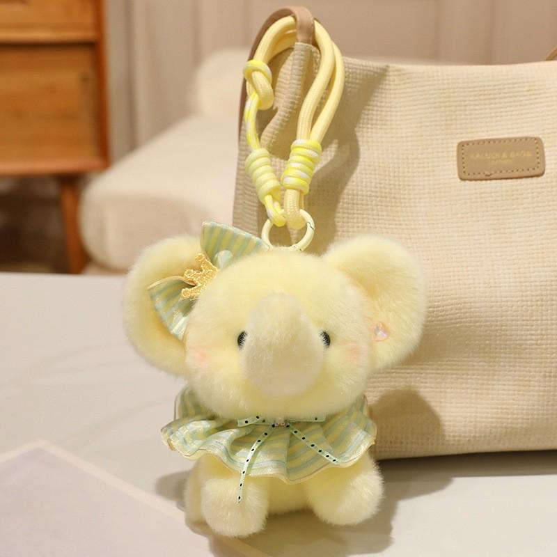 Plüsch Elefant Schlüsselanhänger mit PP-Baumwollfüllung für Geburtstagsgeschenk für Mädchen
