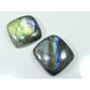 114Cts. Labradorite 2 Pièces Octogone Multi Cabochon Pierre Gemme Naturelle 27-28 MM SK-1285