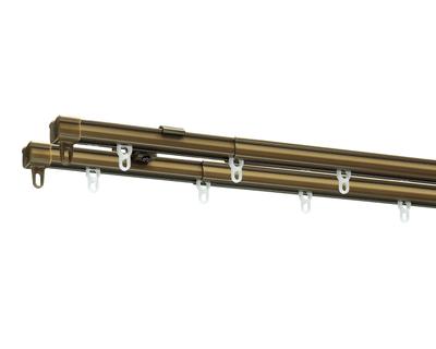 Nicchu Seisakusho NNBW-2 Double Retractable Curtain Rail, New NK Type, PVC Amber, Length: 1100-2000mm