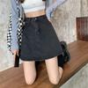 Unique Classic Versatile Wearable Durable Solid Color A-line Bustier Design Sense High Waist Package Hip Skirt Ladies Summer Fashion Denim Short Skirt