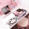 Gaming Mousepads Anime Cute Girl Desk Carpet Hinano Tachibana Desktop Mats Anti-Slip Rubber Locking Edge Pink Keyboard Table Pad