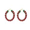 1Pair Sweet Christmas Tree Christmas Earrings Bowknot Bell Wreath Earrings Jewelry Star Xmas Dangle Earrings Girls