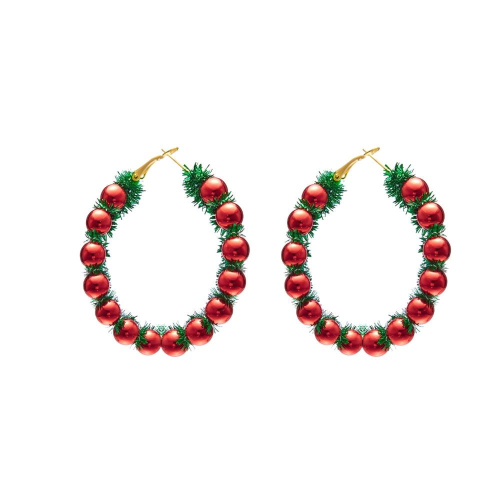 1Pair Sweet Christmas Tree Christmas Earrings Bowknot Bell Wreath Earrings Jewelry Star Xmas Dangle Earrings Girls