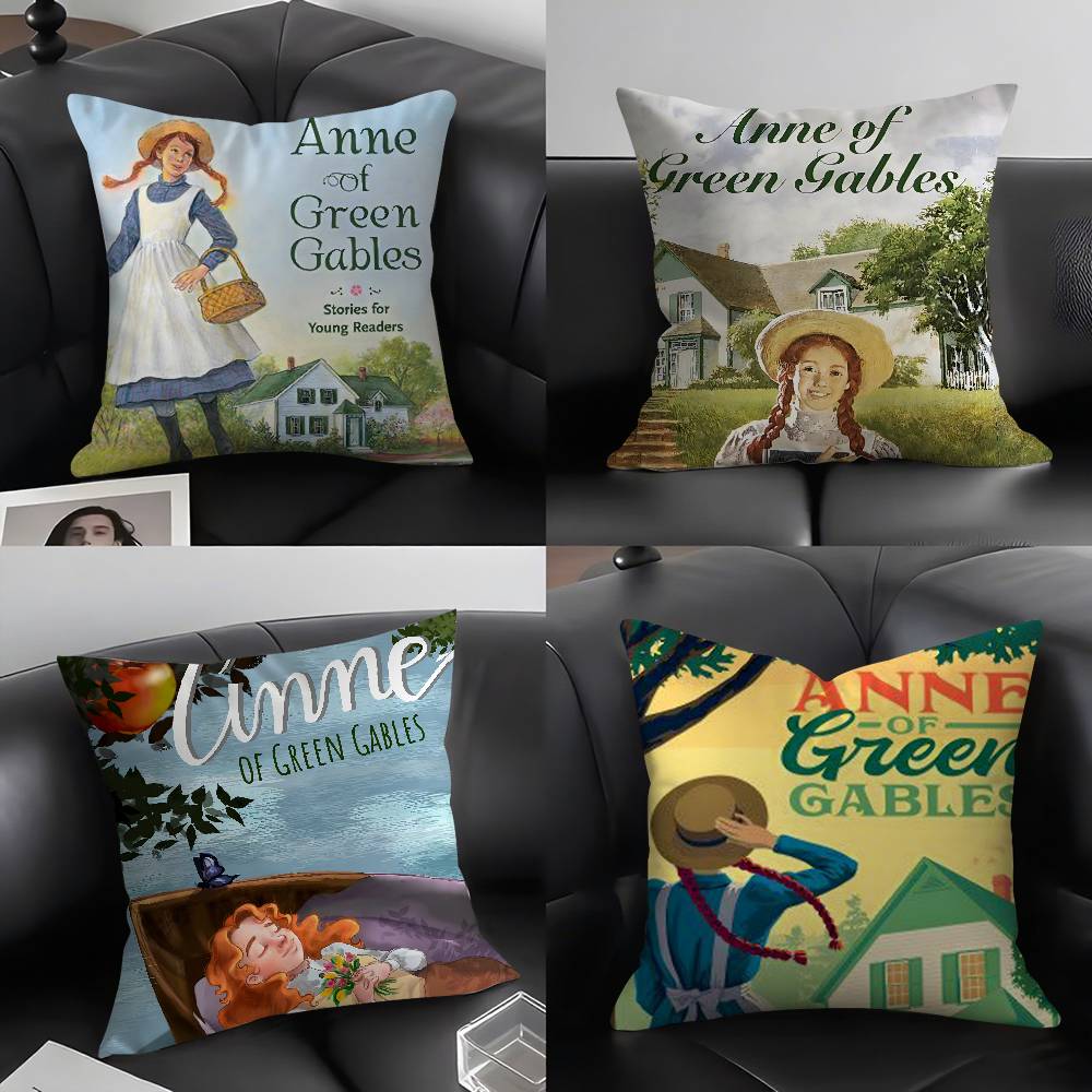 Anne of G-Green Gables Pillow Case Home Dorm Chair Back Short Plush Double-sided Printing Office Nap Time Cushion Cover