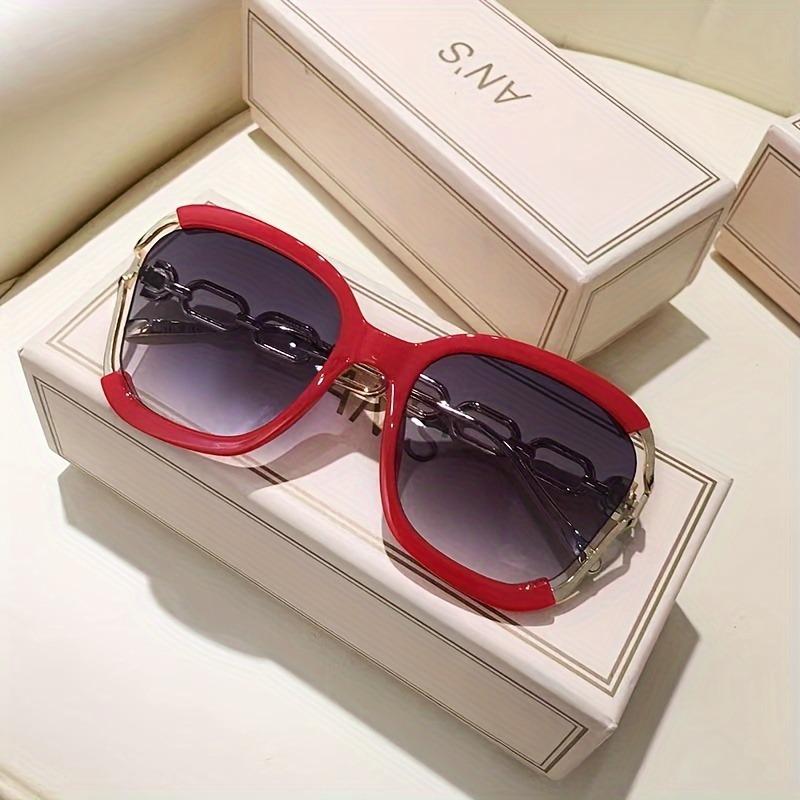 Europe And The United States New Metal Hollow-out Chain Leg Sunglasses Cross-border Fashion Trend Street Catwalk Sunglasses