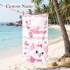 Marie Custom Name Printed Beach Towel Personalized Soft Towel For Swimming Beach Travel