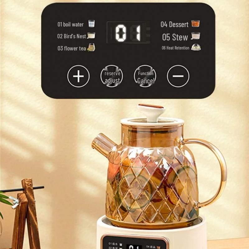 German Multifunctional Glass Tea Maker Kettle - New Model for Home & Office