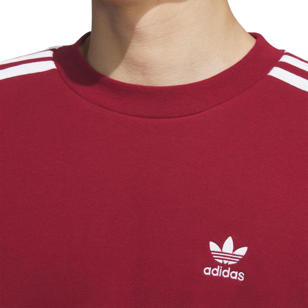 adidas Originals Adicolor FW24 Oversize Crew Retro Sports Loose Long Sleeve College Style Round Neck Sweatshirt Men Sweatshirt Crimson JN9789