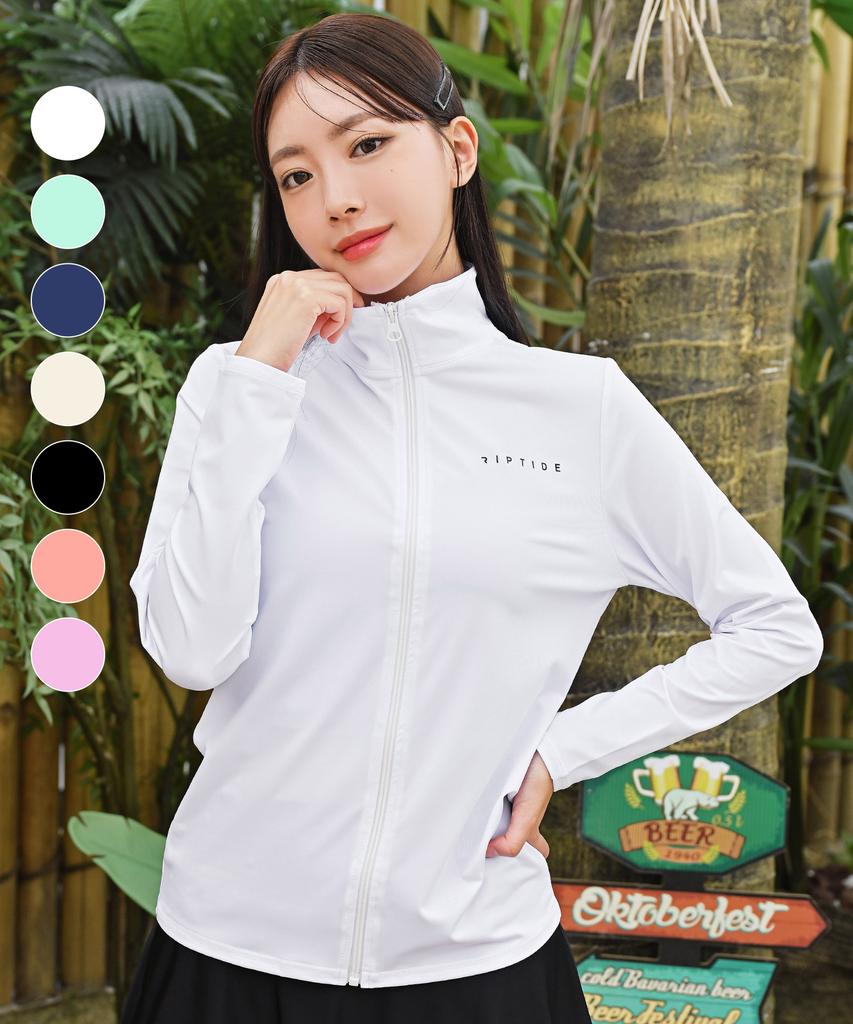 Helingbon Wonder Women'S Multi Active Rash Guard Zip-Up (9 Colors) / Rc903W (B Type)