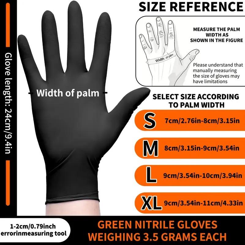 Black Reusable Nitrile Gloves Waterproof & Non-Slip Kitchen Cleaning Gloves for Working Cleaning Supplies Disposable Gloves