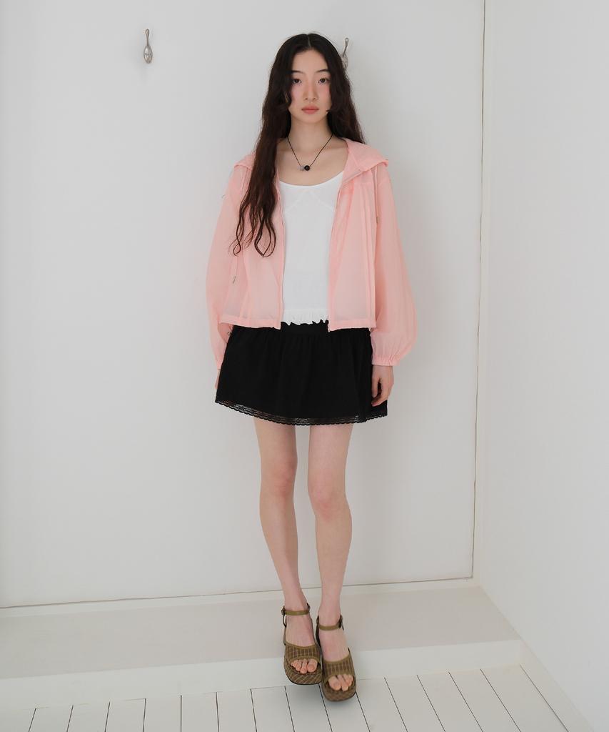 Moui Jacquard Mini Skirt (Black)