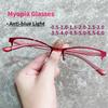 Damen Kurzsichtigkeitsbrille Damen Halbrand Anti-Blaulicht Korrektionsbrille Herren Fertigbrille -1.0 Bis -4.0 gafas