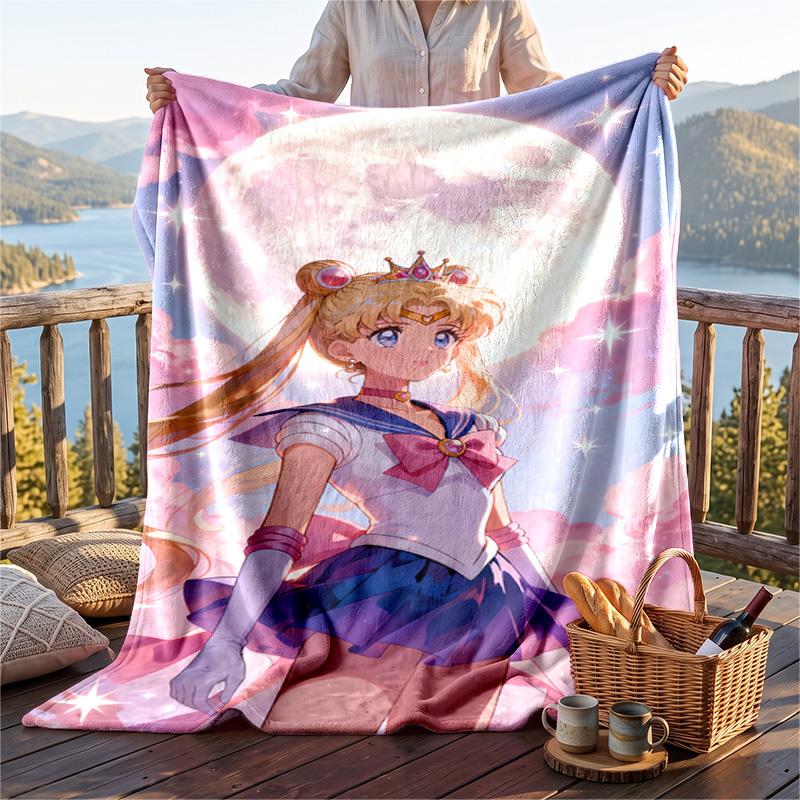 Coperta in Flanella Calda, Coperta Leggera e Accogliente di Sailor Moon per Letto, Divano e Uso Quotidiano