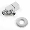 Corrosion Resistant 1/2 Angle Valve Solid Brass Square Triangle Valve Silver/Black Filling Valve Home Improvement