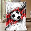 Soccer Ball Splash Art 2 Theme Blanket Lightweight Warm Flannel Blanket Decorative Throw Blanket for Home Decoration