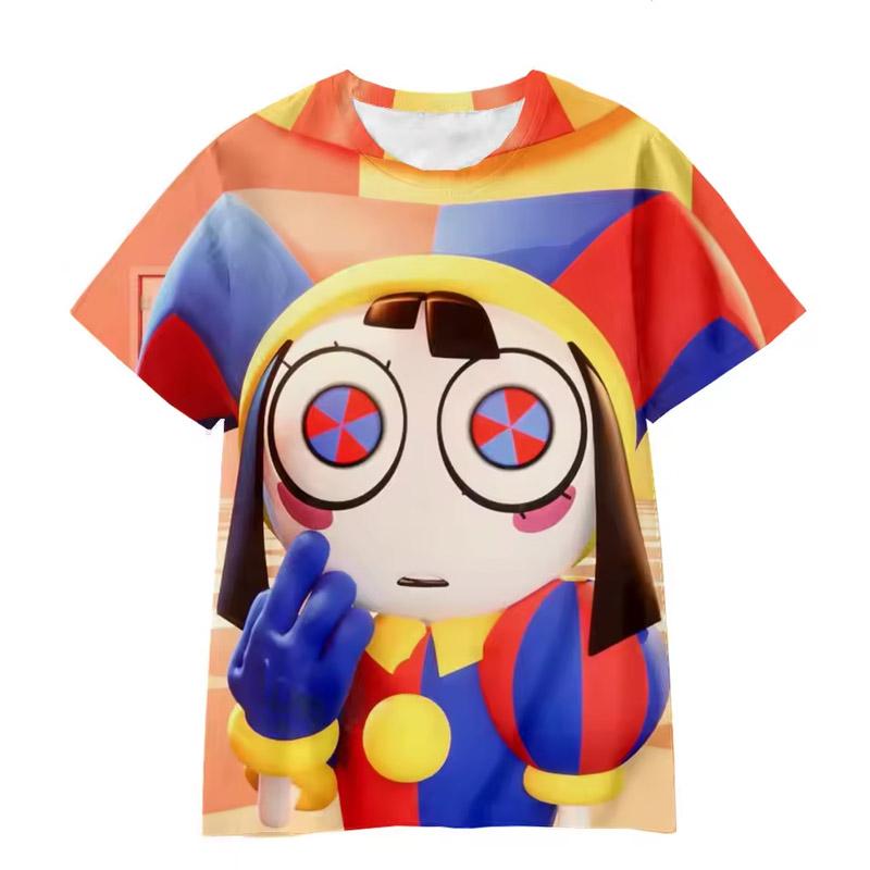 Úžasný digitálny cirkus Tričká Anime Úžasný digitálny cirkus Detský Cosplay 3D potlačené tričko Pre chlapcov dievčenské tričko