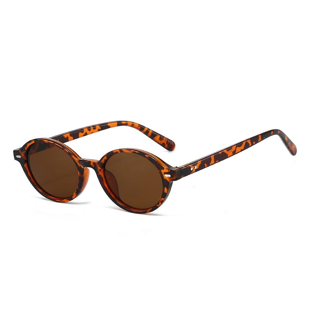 New Retro Oval Women Sunglasses Personality Luxury Brand Rice Nail Small Frame Design Men Trendy Versatile Sun Glasses Uv400