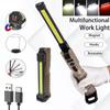 COB Portable Fold Flashlight Type-c Rechargeable Rotatable Lantern Magnetic LED Work Lights for Car Repair Home Garage Emergency