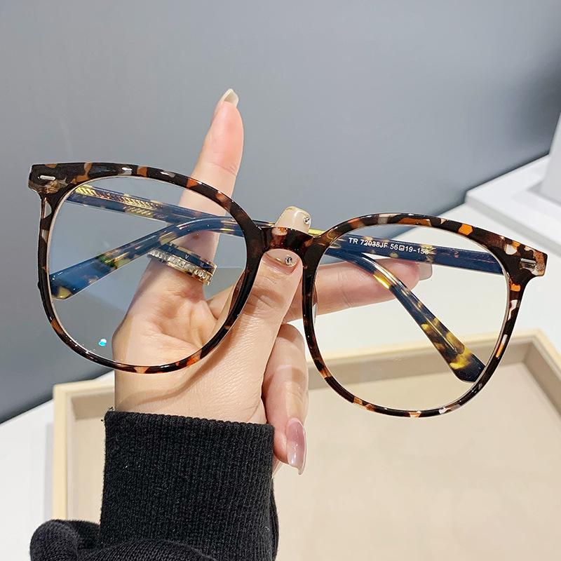 Transparent Computer Glasses Frame Women Men Anti Blue Light Round Glasses TR90 Optical Reading Glasses