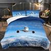 Airplane Soft Duvet Cover Soft Duvet Cover Featuring Airplane Patern Suitable for Children Kids Plus Adult Peoples Soft Comfortable Plus Breathable