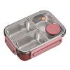850 ml Lunchbox Bentobox i rostfritt stål för vuxna Läcksäker stapelbar lunchbehållare med delade fack Lätt att bära Måltidsförberedande behållare