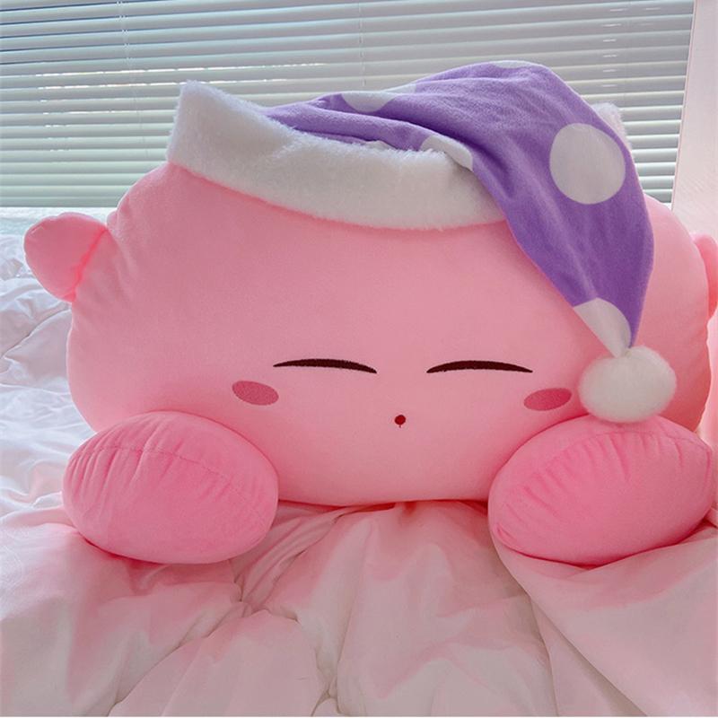 Anime Plush Toy Sleeping Kirby Plushies Stuffed Kirby Doll With Nightcap Soft Gift For Child Girl
