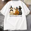 Dogs Because People Are Creepy T-shirt Funny Halloween Dog Mom Tshirt Spooky Vintage Dog Lover Graphic T Shirts Men's Clothing