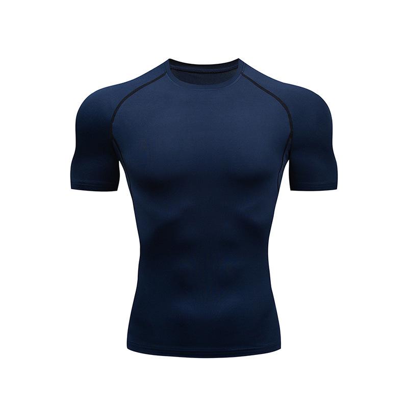 T-shirt de Fitness Sèche-Rapide Modelant le Corps avec Contrôle de l'Abdomen - Manches Courtes Respirant en Sept Couleurs