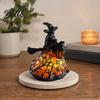 Halloween-Dekoration im Vintage-Stil Hexe/Geist LED-Lampe Gotisches Harzornament mit warmem Licht für dekoratives Hexen-Heimdekor Schreibtisch Gruselige Nachtparty