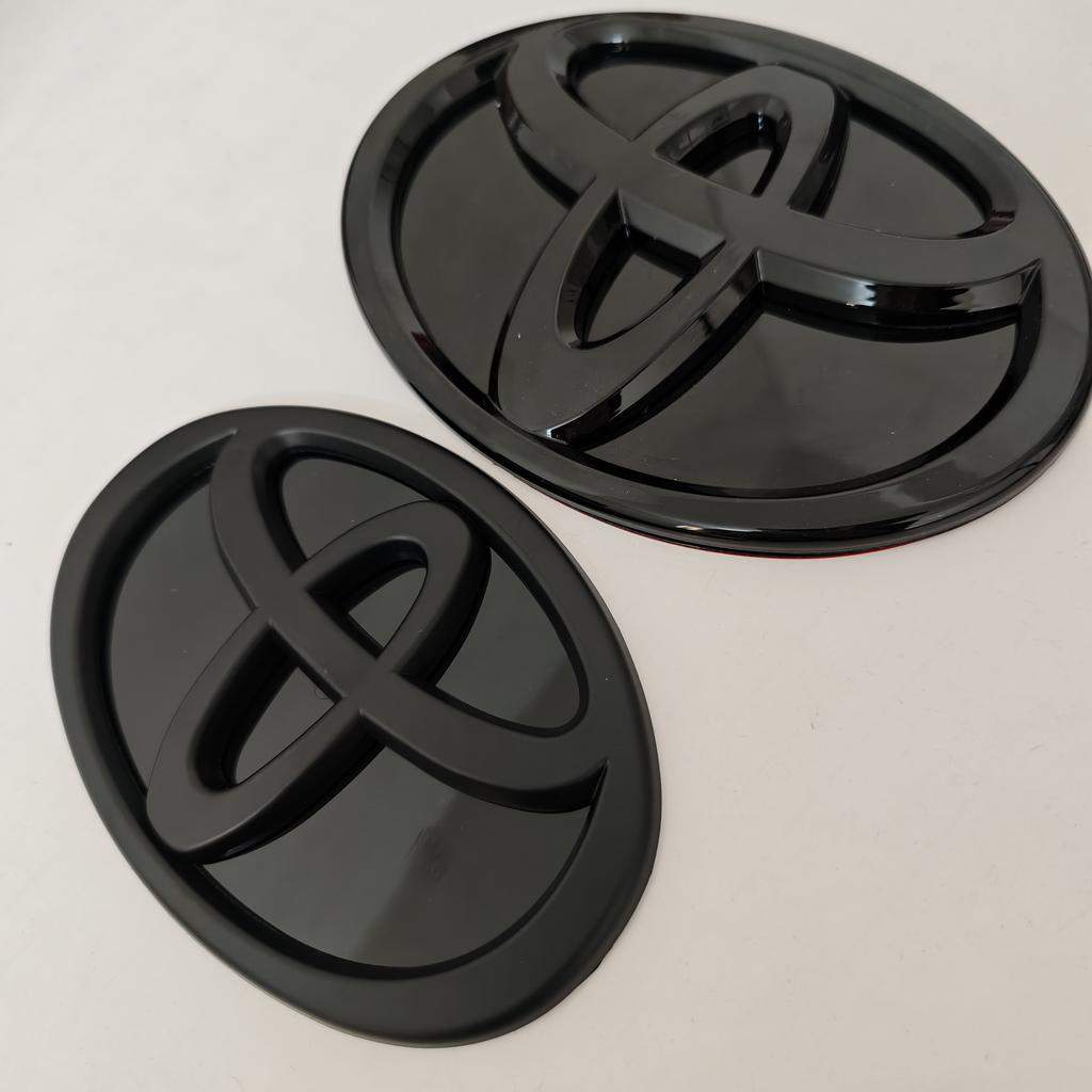 2026 New For Toyota Modified Black Bottom Front Grille Badge Trunk Car Logo Suitable for Toyota RAV4 CAMRY COROLLA LANDCRUSER RA