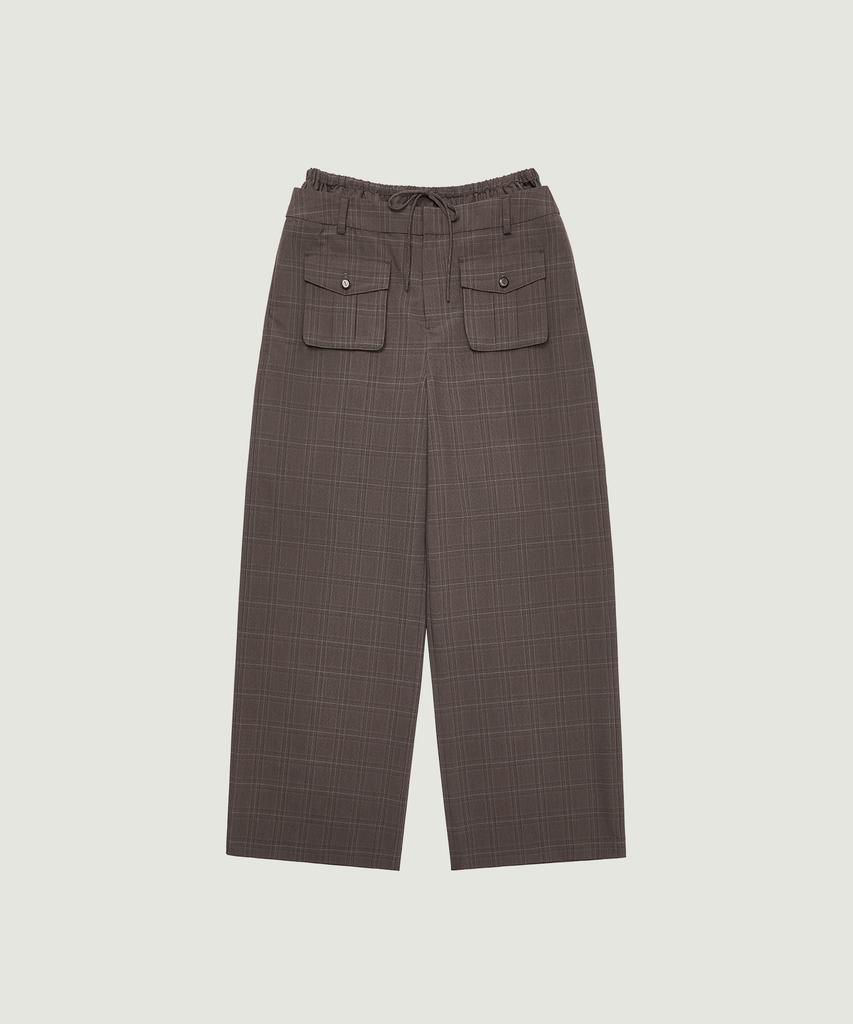 GROVE Asha Check Pants (Brown)