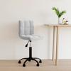 Vidaxl Swivel Office Chair, Light Gray, Upholstered In Velvet